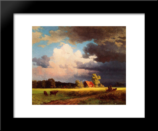 Bavarian Landscape 20x24 Black Modern Wood Framed Art Print Poster by Bierstadt, Albert