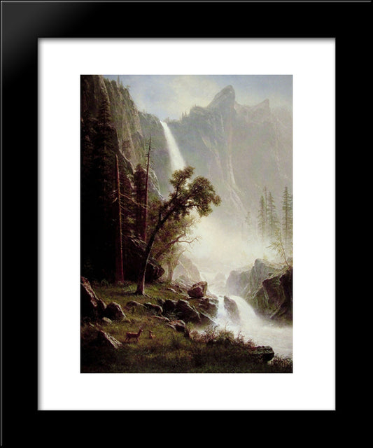 Bridal Veil Falls, Yosemite 20x24 Black Modern Wood Framed Art Print Poster by Bierstadt, Albert