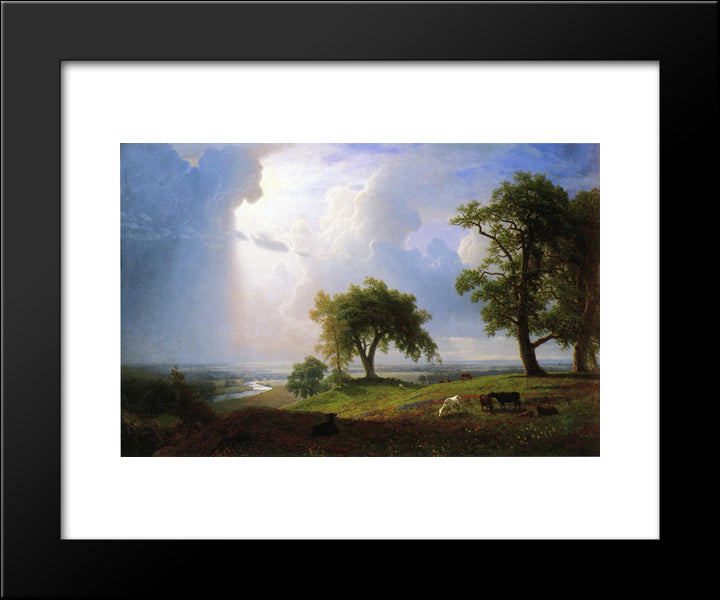 California Spring 20x24 Black Modern Wood Framed Art Print Poster by Bierstadt, Albert