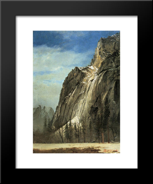 Cathedral Rocks, A Yosemite View 20x24 Black Modern Wood Framed Art Print Poster by Bierstadt, Albert