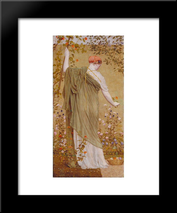 A Garden 20x24 Black Modern Wood Framed Art Print Poster by Moore, Albert Joseph