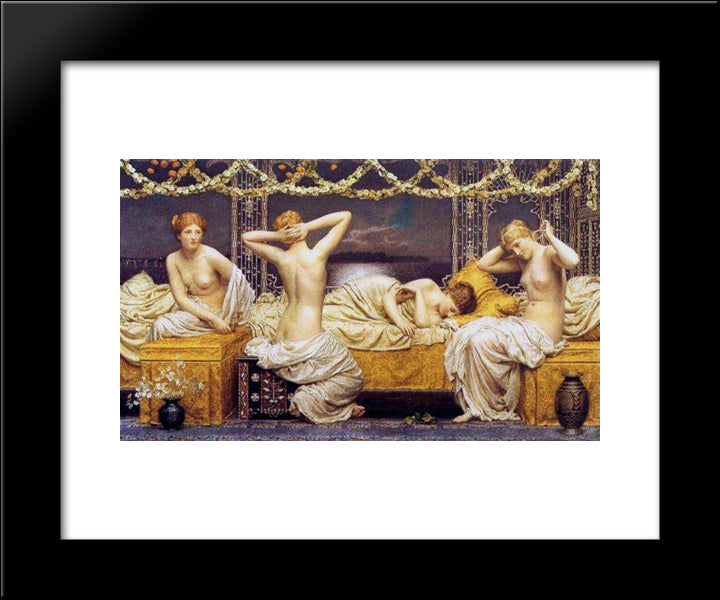 A Summer Night 20x24 Black Modern Wood Framed Art Print Poster by Moore, Albert Joseph