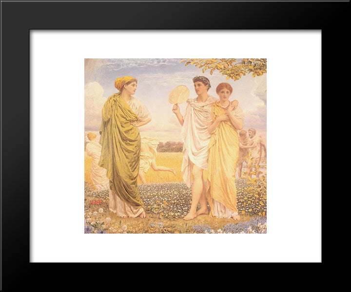 Loves Of The Wind And The Seasons 20x24 Black Modern Wood Framed Art Print Poster by Moore, Albert Joseph