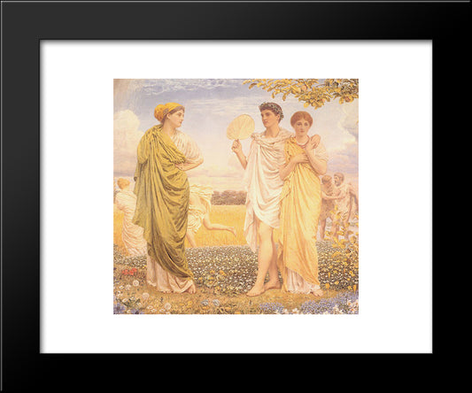 Loves Of The Wind And The Seasons 20x24 Black Modern Wood Framed Art Print Poster by Moore, Albert Joseph