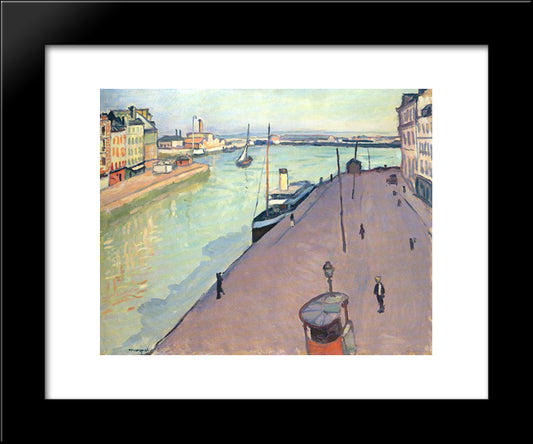 Le Havre 20x24 Black Modern Wood Framed Art Print Poster by Marquet, Albert