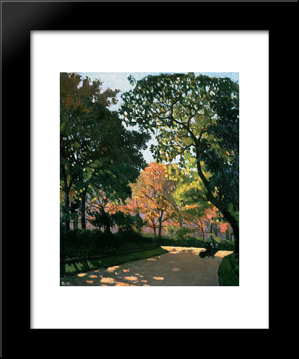 Le Jardin Du Luxembourg 20x24 Black Modern Wood Framed Art Print Poster by Marquet, Albert