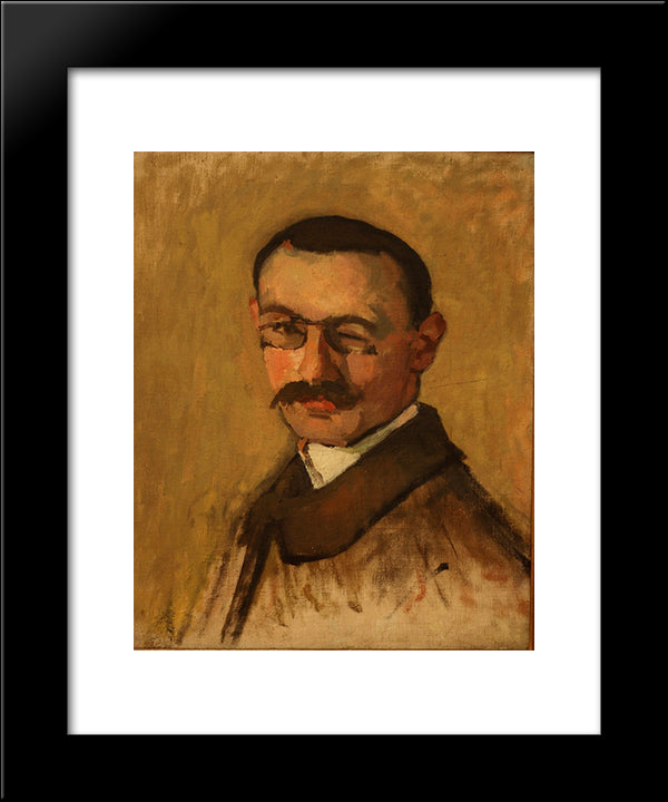 Self-Portrait 20x24 Black Modern Wood Framed Art Print Poster by Marquet, Albert