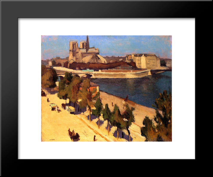 The Apse Of Notre Dame 20x24 Black Modern Wood Framed Art Print Poster by Marquet, Albert