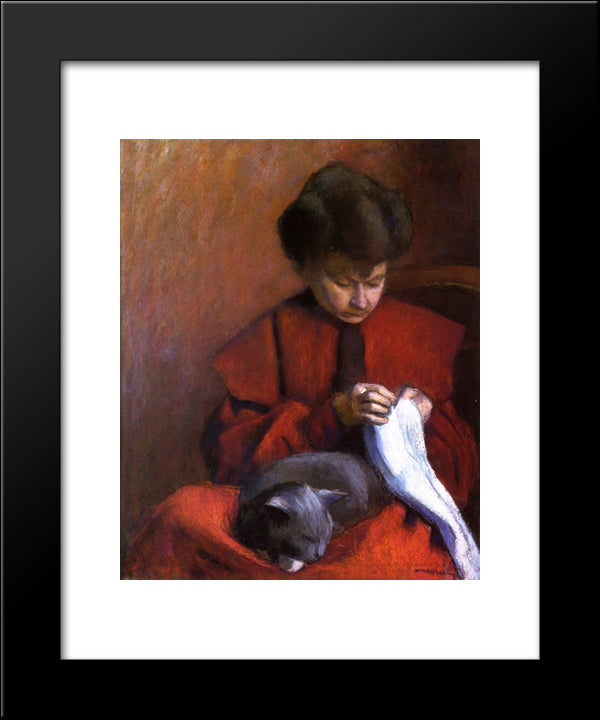 The Artist'S Mother 20x24 Black Modern Wood Framed Art Print Poster by Marquet, Albert