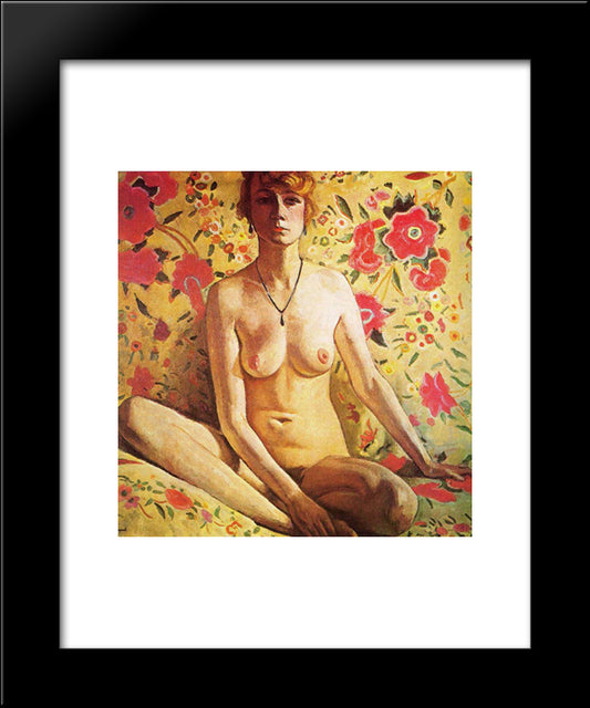 The Blonde Woman 20x24 Black Modern Wood Framed Art Print Poster by Marquet, Albert