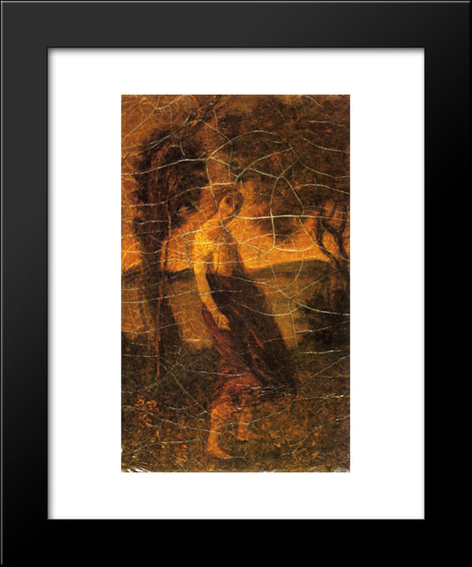 A Country Girl 20x24 Black Modern Wood Framed Art Print Poster by Pinkham Ryder, Albert