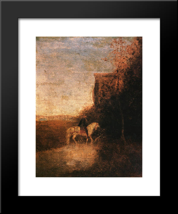 Childe Harold'S Pilgrimage 20x24 Black Modern Wood Framed Art Print Poster by Pinkham Ryder, Albert