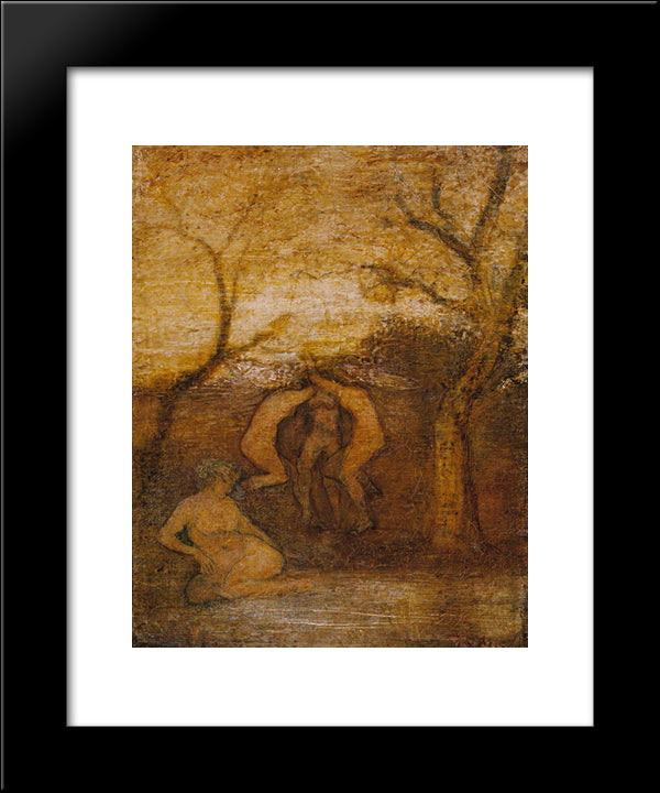 Dancing Dryads 20x24 Black Modern Wood Framed Art Print Poster by Pinkham Ryder, Albert