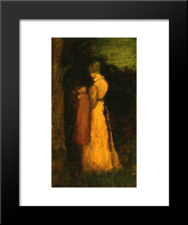 Mother And Child 20x24 Black Modern Wood Framed Art Print Poster by Pinkham Ryder, Albert