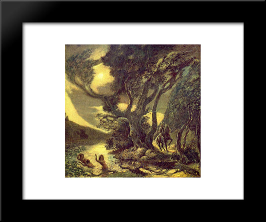Siegfried And The Rhine Maidens 20x24 Black Modern Wood Framed Art Print Poster by Pinkham Ryder, Albert