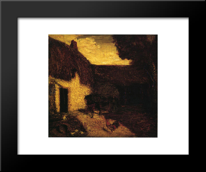 The Barnyard 20x24 Black Modern Wood Framed Art Print Poster by Pinkham Ryder, Albert