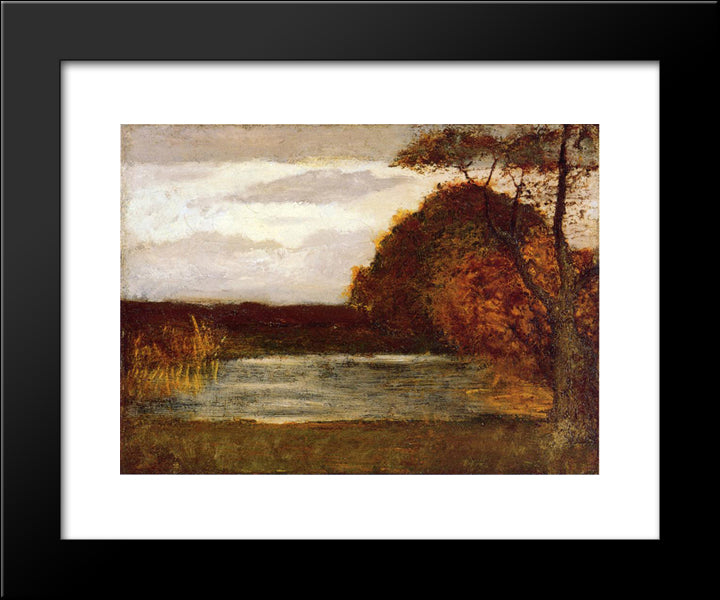 The Pond 20x24 Black Modern Wood Framed Art Print Poster by Pinkham Ryder, Albert