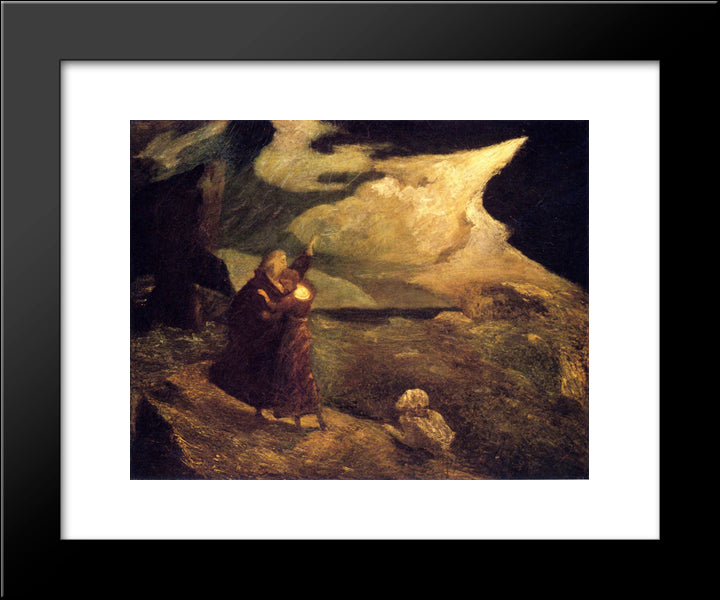 The Tempest 20x24 Black Modern Wood Framed Art Print Poster by Pinkham Ryder, Albert