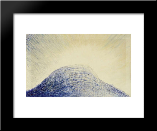 Blaue Bergkuppe 20x24 Black Modern Wood Framed Art Print Poster by Trachsel, Albert