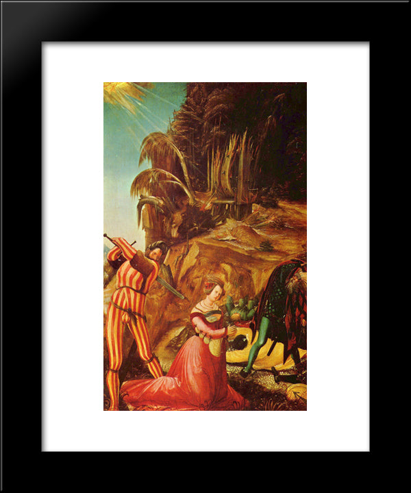 Beheading Of St. Catherine 20x24 Black Modern Wood Framed Art Print Poster by Altdorfer, Albrecht