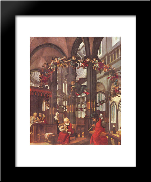 Birth Of Mary 20x24 Black Modern Wood Framed Art Print Poster by Altdorfer, Albrecht