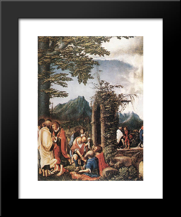 Communion Of The Apostles 20x24 Black Modern Wood Framed Art Print Poster by Altdorfer, Albrecht