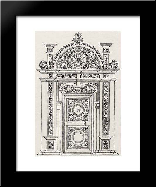 Design Of A Portal Technology 20x24 Black Modern Wood Framed Art Print Poster by Altdorfer, Albrecht