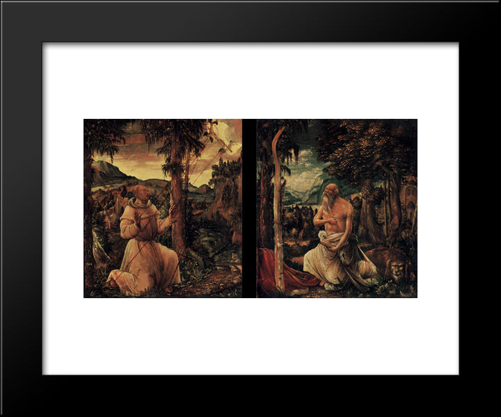 Diptych 20x24 Black Modern Wood Framed Art Print Poster by Altdorfer, Albrecht