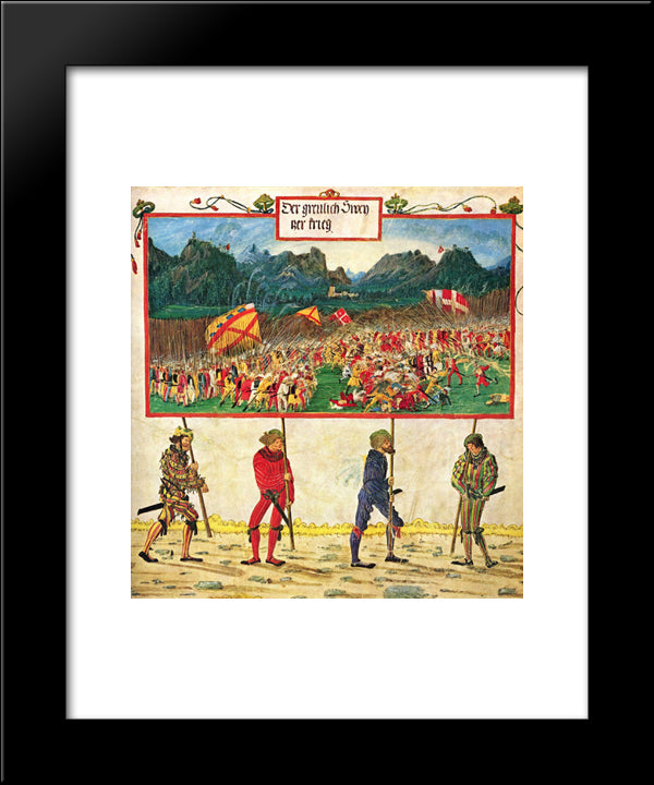 Emperor Maximilian Triumphal 20x24 Black Modern Wood Framed Art Print Poster by Altdorfer, Albrecht