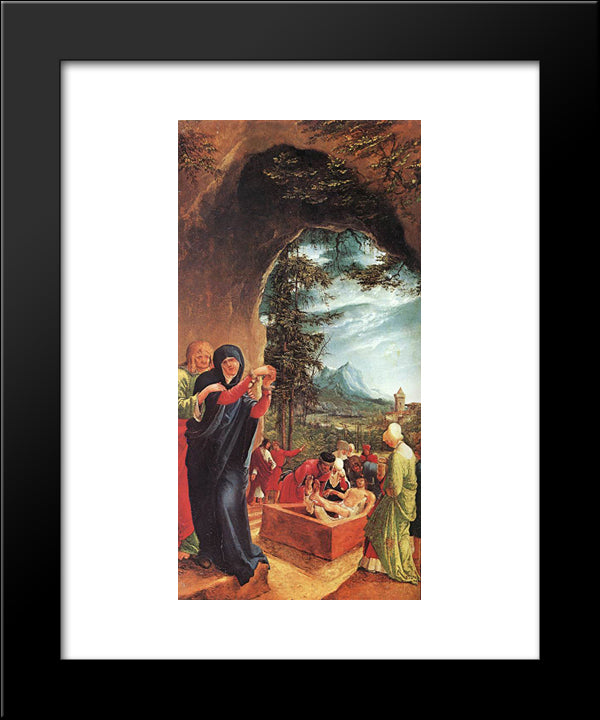 Entombment Of Christ 20x24 Black Modern Wood Framed Art Print Poster by Altdorfer, Albrecht