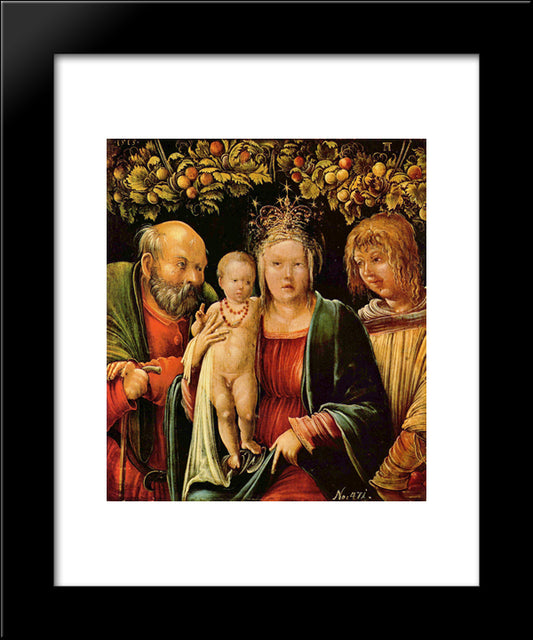 Holy Family With An Angel 20x24 Black Modern Wood Framed Art Print Poster by Altdorfer, Albrecht
