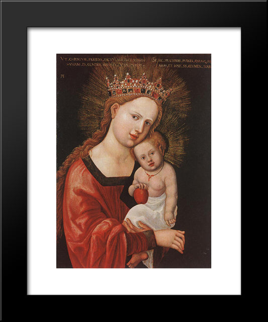 Mary With The Child 20x24 Black Modern Wood Framed Art Print Poster by Altdorfer, Albrecht