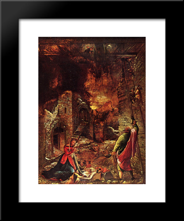 Nativity 20x24 Black Modern Wood Framed Art Print Poster by Altdorfer, Albrecht