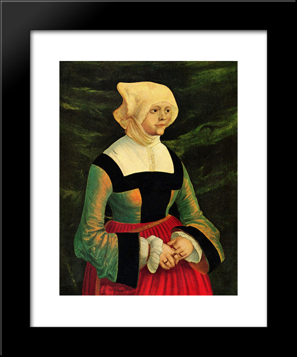 Portrait Of A Woman 20x24 Black Modern Wood Framed Art Print Poster by Altdorfer, Albrecht