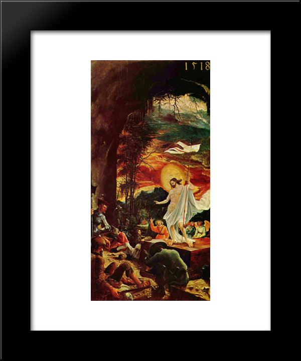 Resurrection Of Christ 20x24 Black Modern Wood Framed Art Print Poster by Altdorfer, Albrecht