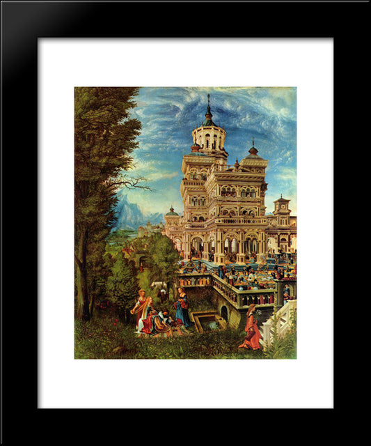 Susanna In The Bath 20x24 Black Modern Wood Framed Art Print Poster by Altdorfer, Albrecht