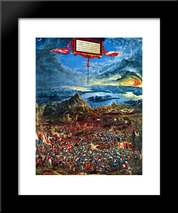 The Battle Of Issus 20x24 Black Modern Wood Framed Art Print Poster by Altdorfer, Albrecht