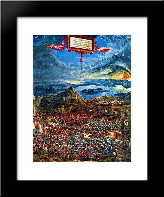 The Battle Of Issus 20x24 Black Modern Wood Framed Art Print Poster by Altdorfer, Albrecht