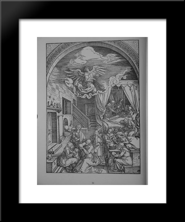 A Life Of The Virgin 20x24 Black Modern Wood Framed Art Print Poster by Durer, Albrecht