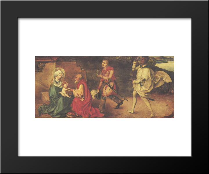 Adoration Of Kings  20x24 Black Modern Wood Framed Art Print Poster by Durer, Albrecht