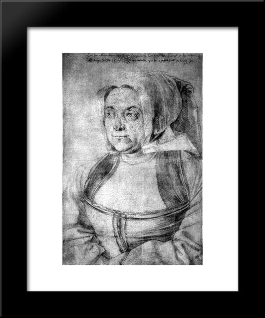 Agnes Durerin In Dutch Tracht 20x24 Black Modern Wood Framed Art Print Poster by Durer, Albrecht