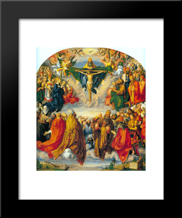All Saints Picture 20x24 Black Modern Wood Framed Art Print Poster by Durer, Albrecht
