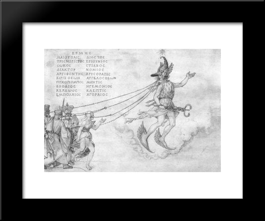 Allegory Of Eloquence 20x24 Black Modern Wood Framed Art Print Poster by Durer, Albrecht