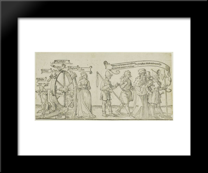 Allegory On Social Injustice 20x24 Black Modern Wood Framed Art Print Poster by Durer, Albrecht