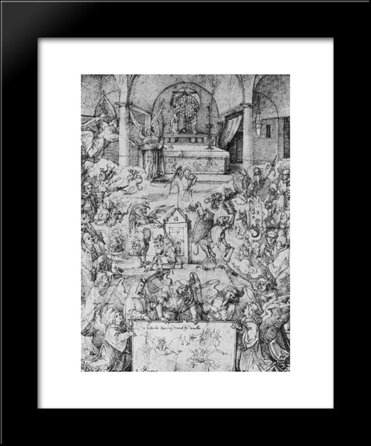 Angel Fair 20x24 Black Modern Wood Framed Art Print Poster by Durer, Albrecht
