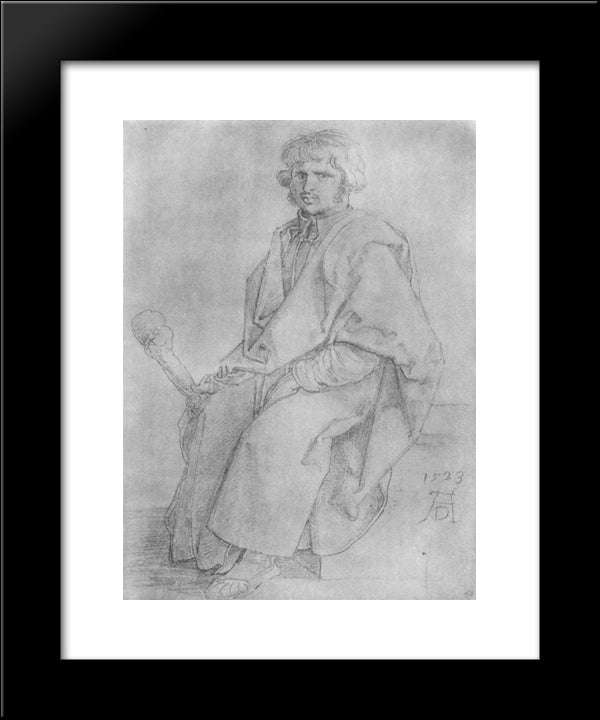 Apostle Judas Thaddeus 20x24 Black Modern Wood Framed Art Print Poster by Durer, Albrecht