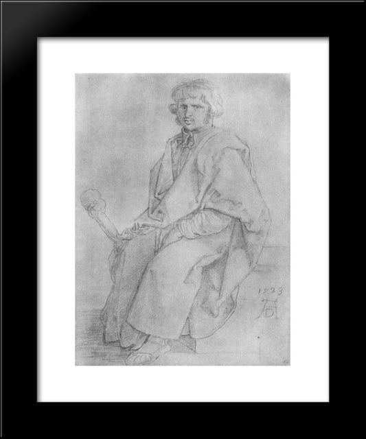 Apostle Judas Thaddeus 20x24 Black Modern Wood Framed Art Print Poster by Durer, Albrecht