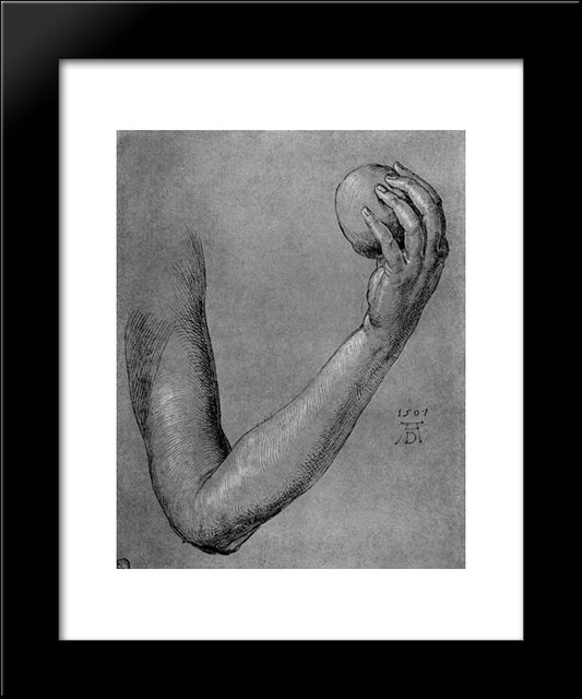Arm Of Eve 20x24 Black Modern Wood Framed Art Print Poster by Durer, Albrecht