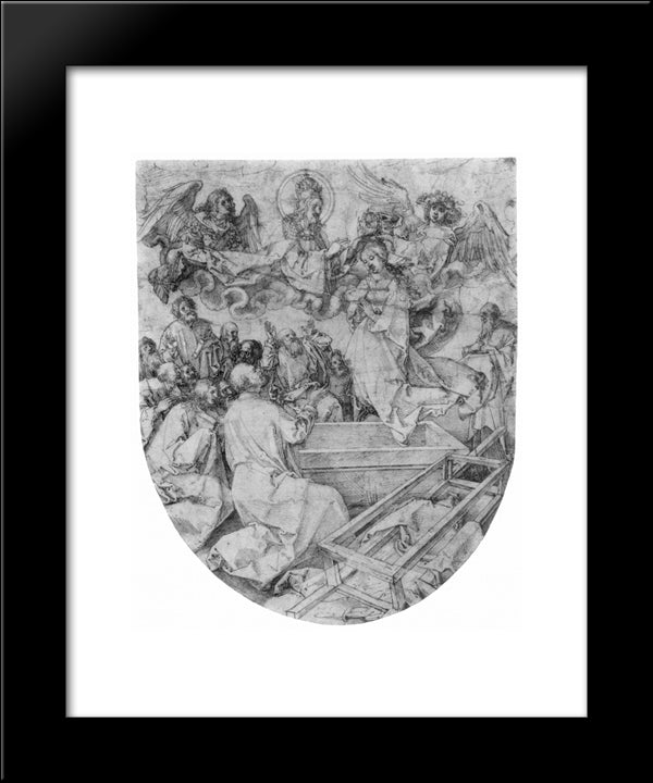 Assumption And Coronation Of The Virgin 20x24 Black Modern Wood Framed Art Print Poster by Durer, Albrecht
