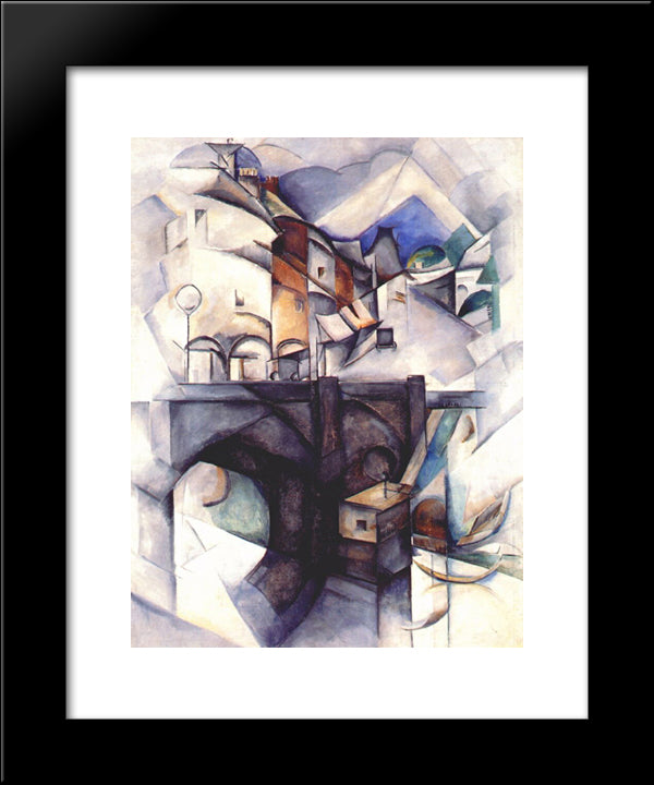 Bridge. Sevres 20x24 Black Modern Wood Framed Art Print Poster by Ekster, Aleksandra